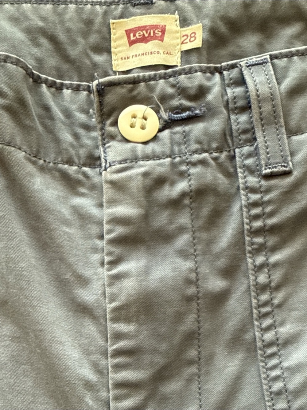 Levi’s Vintage Utility Chino Pants Women’s 28 Bluish Gray Cotton - Picture 3 of 4